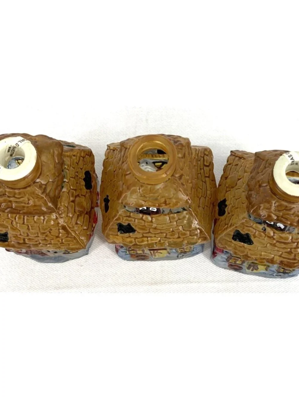 Old World Glass Halloween Ornaments String Light Covers Lot of 12 Devil Pumpkin